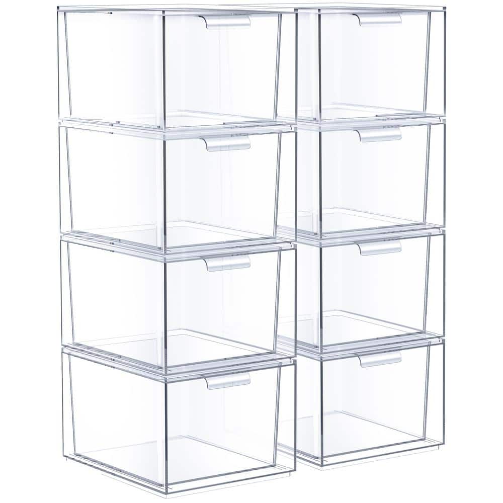 Stackable Acrylic Drawers - Clear Make Up Organizers for Vanity