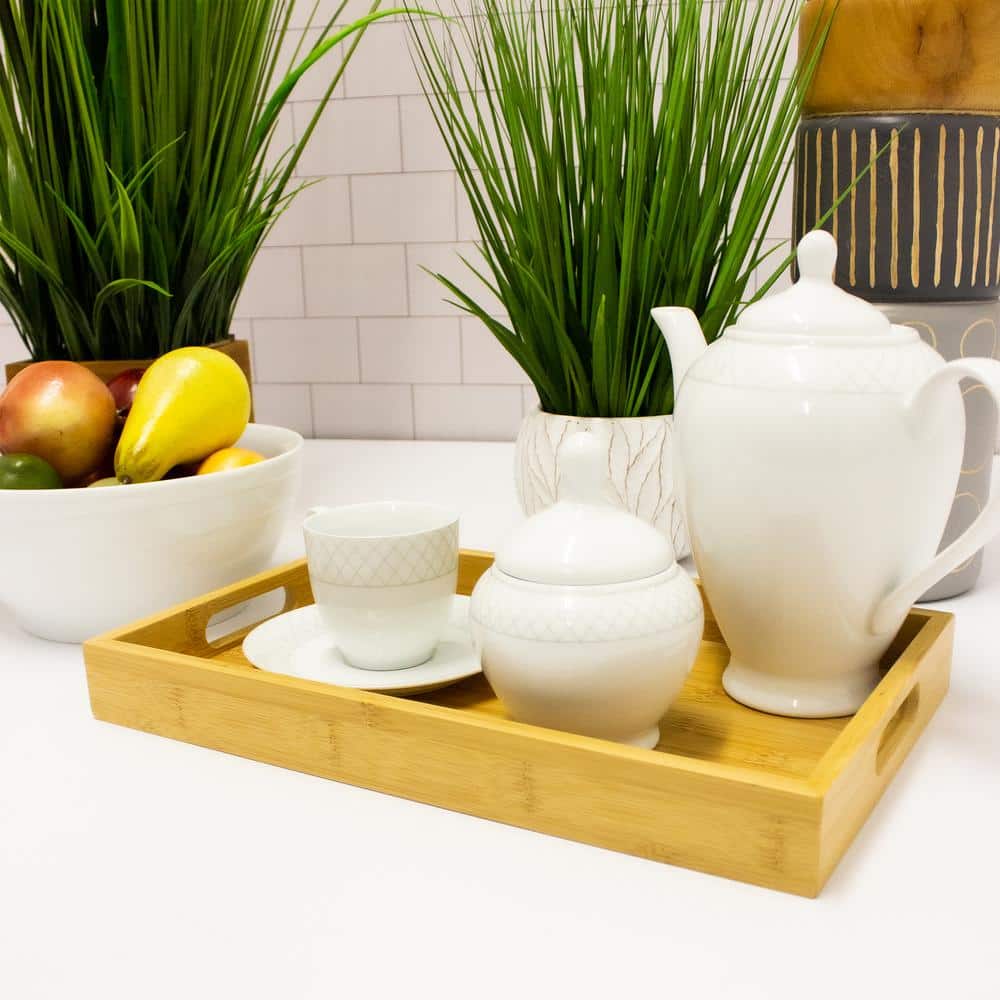 Eco-Friendly Bamboo Serving Tray 14.5" x 9.5"