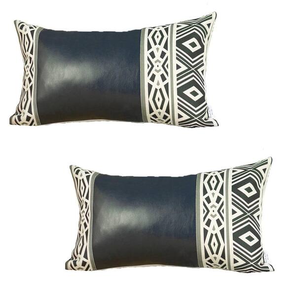 Navy Blue Throw Pillow in Arches  Coastal Home Textiles by Noble Winter