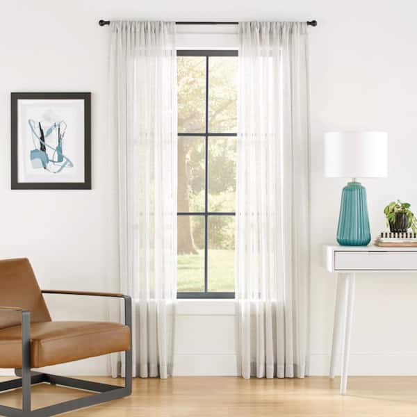 36 in. - 72 in. Telescoping 1 in. Single Curtain Rod Kit in Oil Rubbed Bronze with Ball Finial