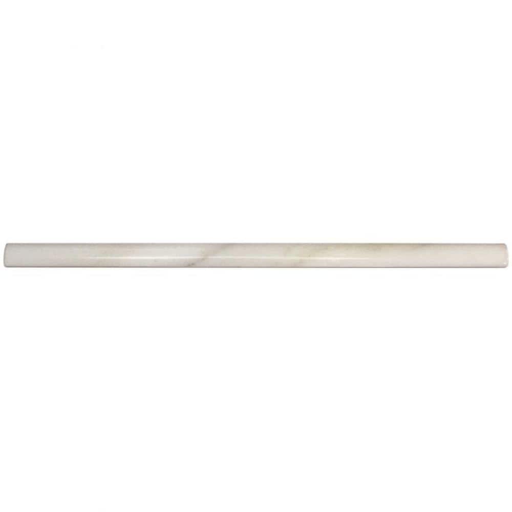 Santorini 0.56 in. x 11.81 in. Polished Ceramic ¼ Round Wall Tile Trim