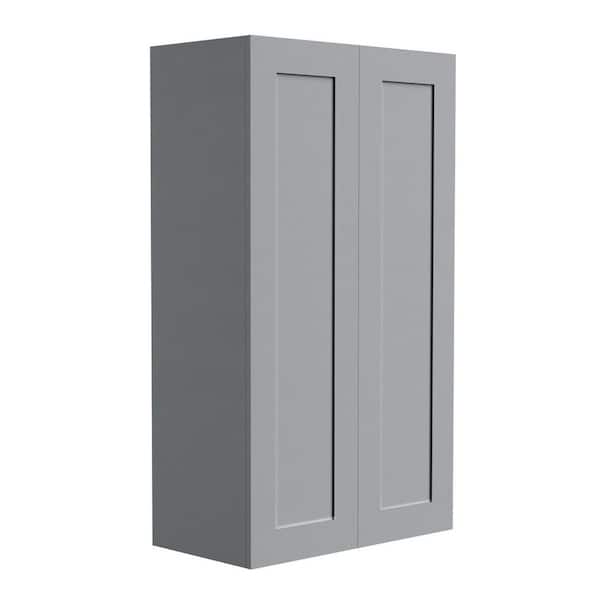 24 in W x 12 in D x 42 in H in Gray Plywood Ready to Assemble Kitchen Flex Wall Cabinet