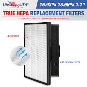 Activated Carbon Folding Filter Compatible with Blueair Pro Series Air Purifiers