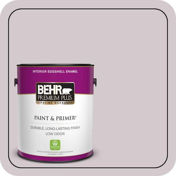 BEHR PREMIUM PLUS 1 gal. #N110-1 Dusty Lilac Eggshell Enamel Low Odor Interior Paint & Primer