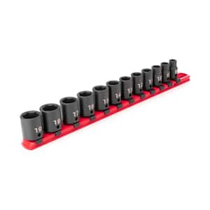 3/8 in. Drive 6-Point Impact Socket Set, 12-Piece (8 mm - 19 mm)