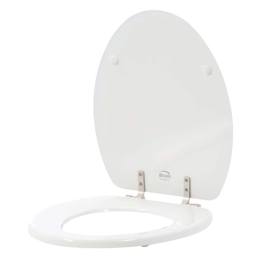 NEW BEMIS Atwood Elongated Closed Front Toilet Seat in White 