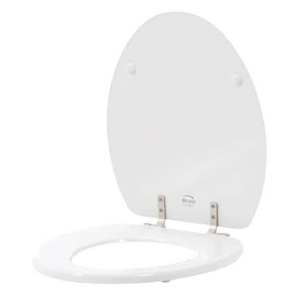 BEMIS STA-TITE Elongated Closed Front Toilet Seat in White