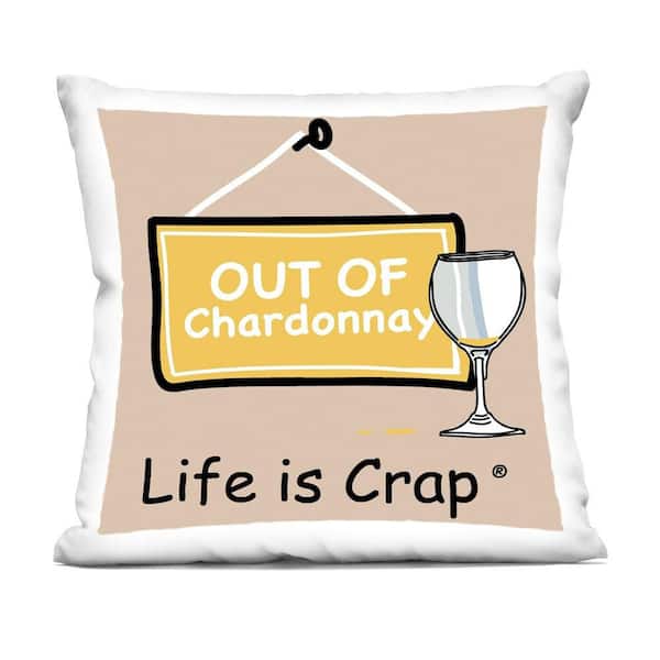Stupell Industries Out Of Chardonnay Tan Print Polyester 18 in. x 18 in. Throw Pillow