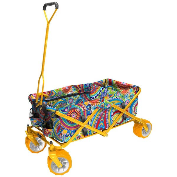 Creative Outdoor 7 cu. ft. Folding Garden Wagon Carts in Paisley