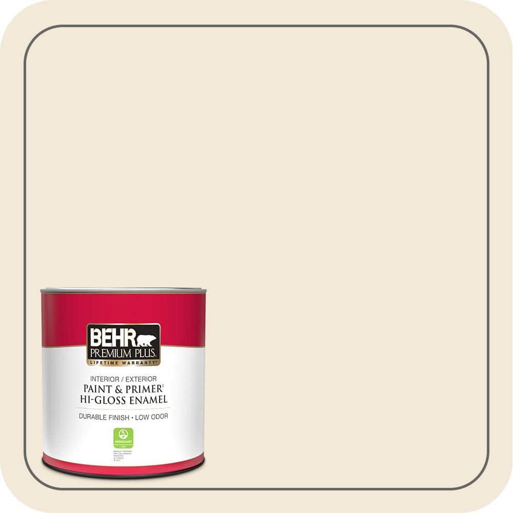 Paint One Rice BEHR PREMIUM PLUS 1 qt. #PPH-06 Rice Drink Hi-Gloss Enamel Interior ...