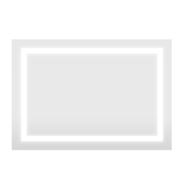 KINWELL 24 in. W x 36 in. H Single Rectangular Frameless LED Lighted Bathroom Vanity Mirror