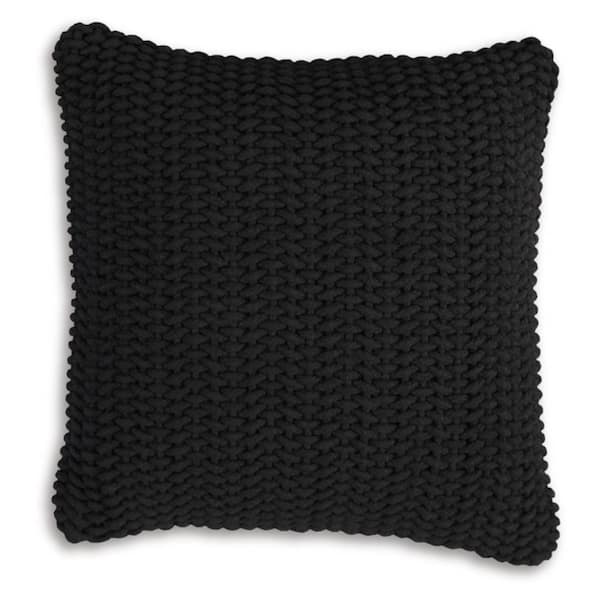 Signature DESIGN BY ASHLEY Renemore Black Solid Polyester 20 in. L x 20 in. W Pillow