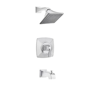 Leary Curve Single-Handle 1-Spray Tub and Shower Faucet in Chrome (Valve Included)