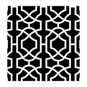 Moroccan Trellis All Over Stencil Pattern and Free Bonus Stencil