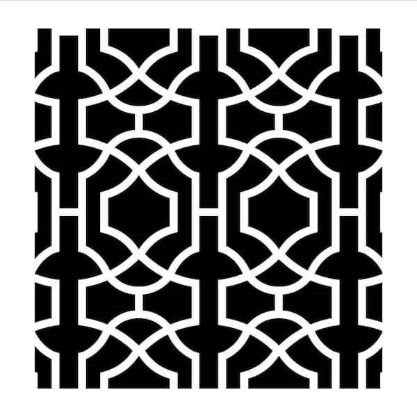 Designer Stencils Moroccan Trellis All Over Stencil Pattern and Free Bonus Stencil