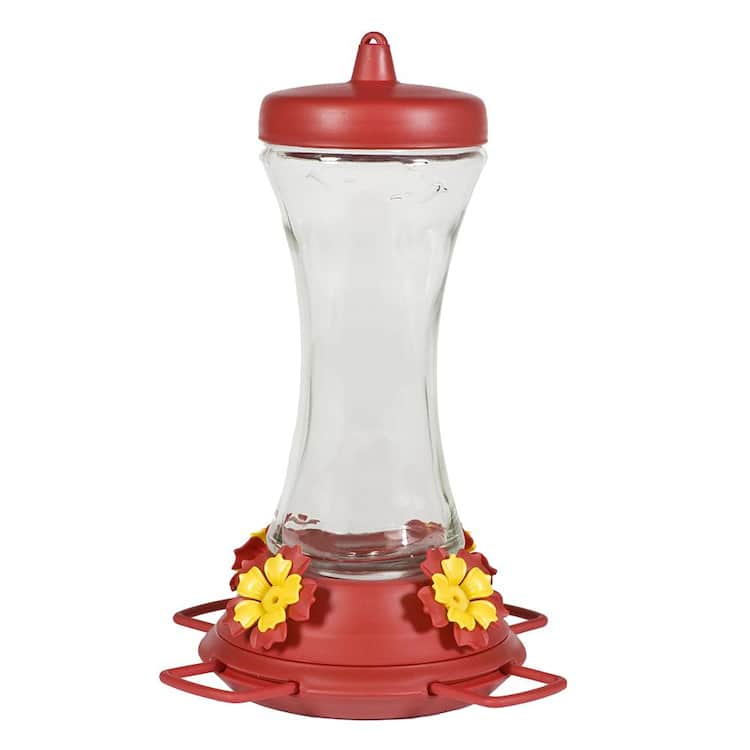 Perky-Pet Adjustable Perch Glass Hummingbird Feeder - 20 oz. Capacity