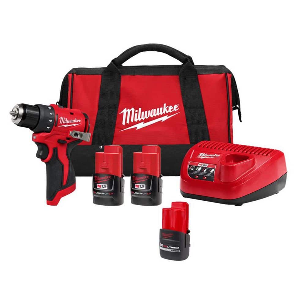 M12 12-Volt Lithium-Ion Brushless Cordless Subcompact Brushless Drill Driver Kit with CP High Output 2.5 Ah Battery Pack price history on PriceWatchPro