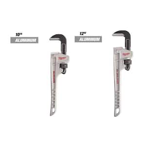 10 in. and 12 in. Aluminum Pipe Wrench (2-Piece)