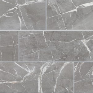 Luxecraft Calacatta Black 8 in. x 24 in. Glazed Ceramic Wall Tile (13.3 sq. ft./Case)