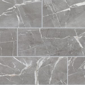 Luxecraft Calacatta Black 8 in. x 24 in. Glazed Ceramic Wall Tile (266 sq. ft./Pallet)