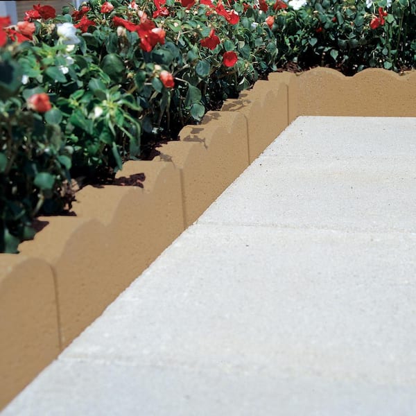 Pavestone 12 Straight Scallop Limestone (White) Concrete Edger 