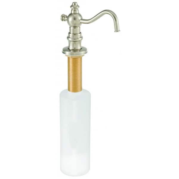 Westbrass Victorian Style Kitchen Sink Deck Mount Liquid Soap/Lotion Dispenser with Refillable 12 oz Bottle, Oil Rubbed Bronze