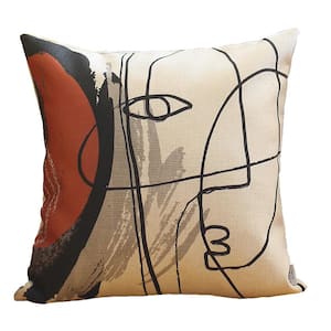 Boho-Chic Handcrafted Jacquard Multi-Color 18 in. x 18 in. Square Abstract Throw Pillow Cover