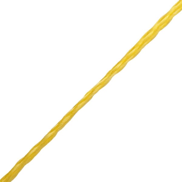 Everbilt 5/32 in. x 45 ft. Polypropylene Hollow Braid Cord, Yellow