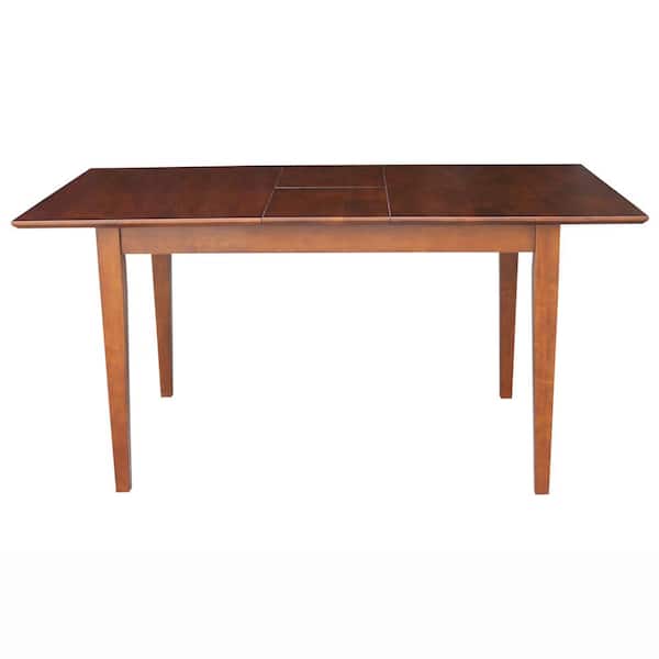 International Concepts Espresso Solid Wood Extendable Dining Table