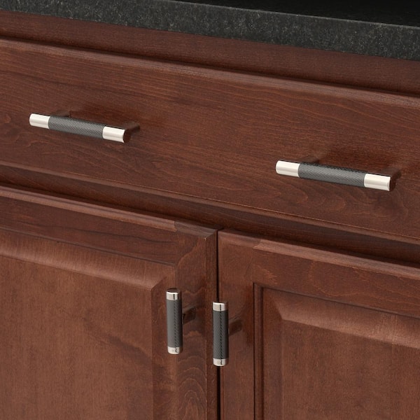 Esquire 2-5/8 in. (67 mm) Polished Nickel/Gunmetal Cabinet T-Knob Esquire 2-5/8 in. (67 mm) Polished Nickel/Gunmetal Cabinet T-Knob