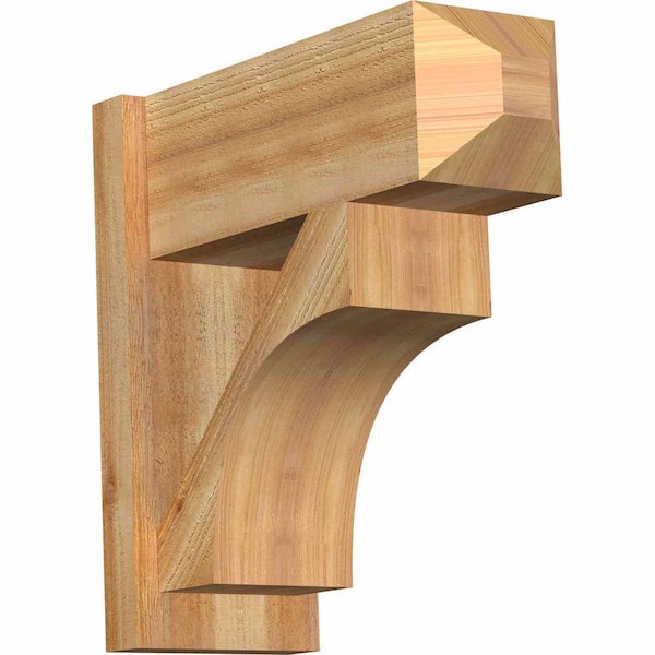 Ekena Millwork 8 in. x 20 in. x 20 in. Western Red Cedar Westlake Craftsman Rough Sawn Outlooker
