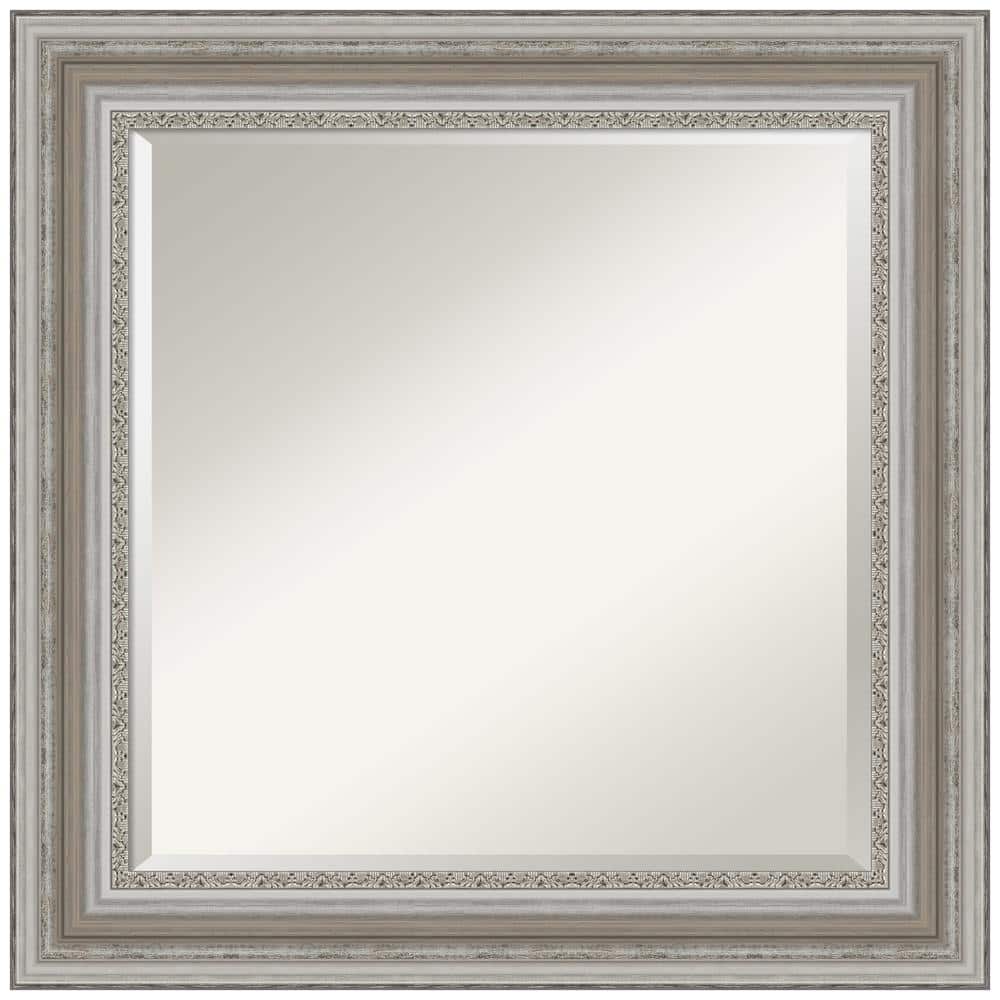 Parlor Silver Beveled Glass Bathroom Vanity Mirror