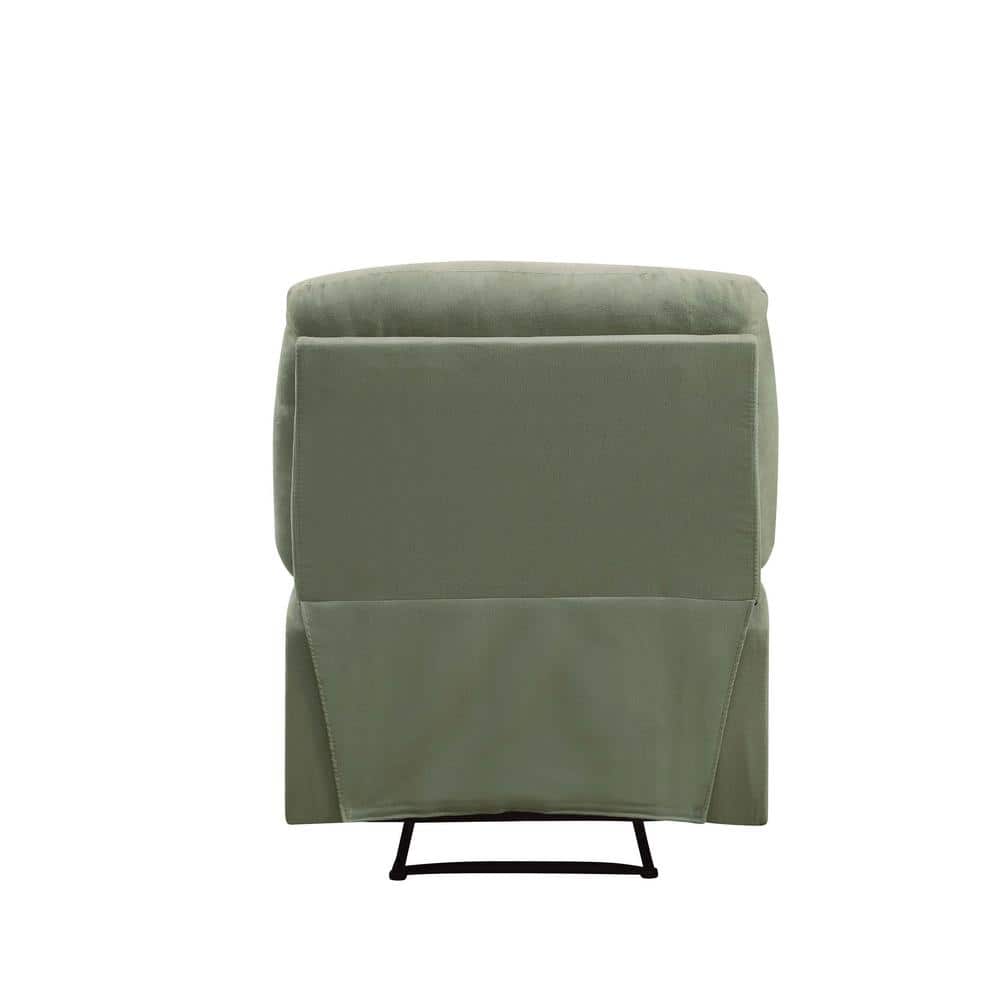 Sage Microfiber Recliner with Massage and Wood Frame