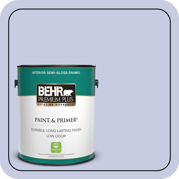 BEHR PREMIUM PLUS 1 gal. #620C-2 Lilac Bisque Semi-Gloss Enamel Low Odor Interior Paint & Primer