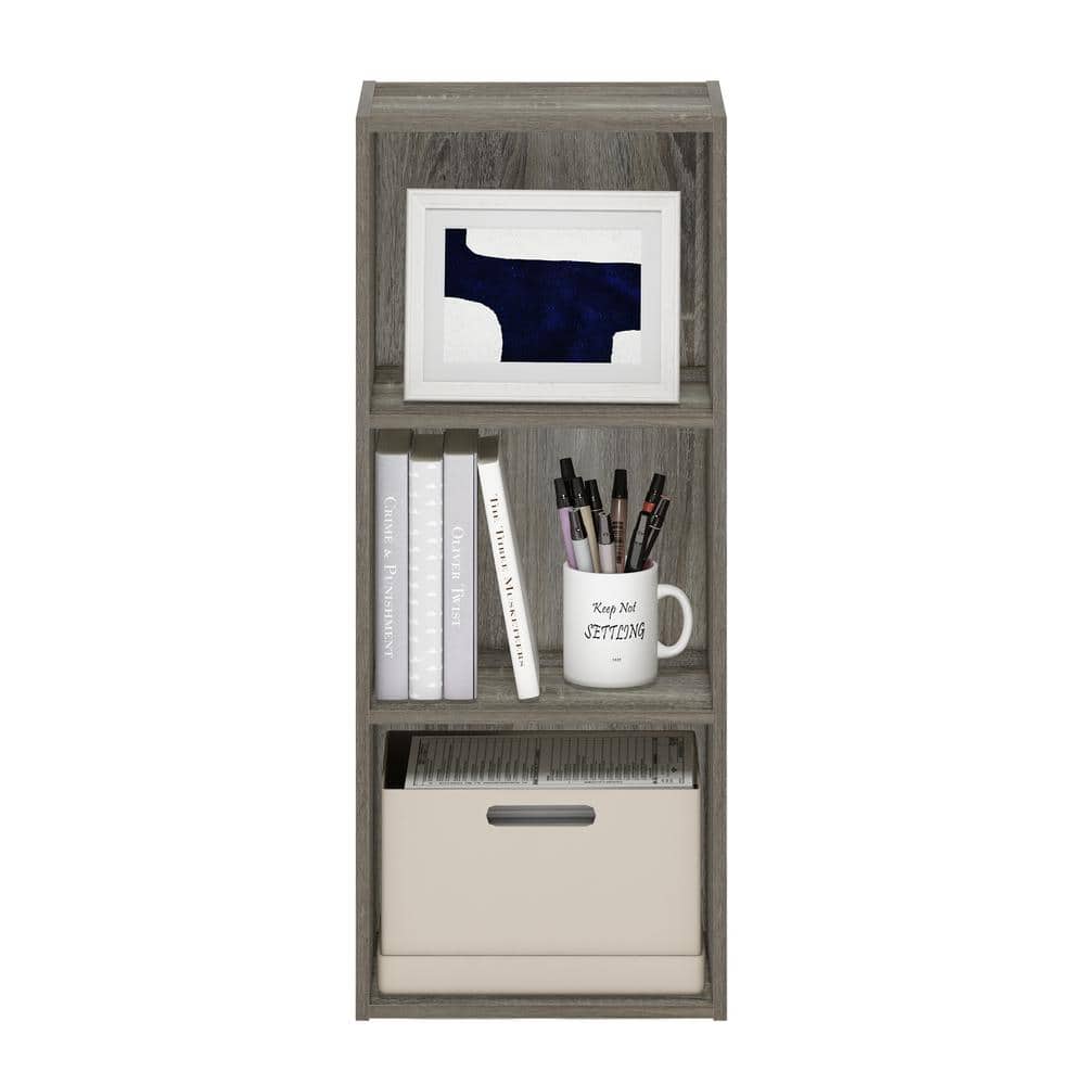 French Oak 3-Tier Open Shelf Bookcase