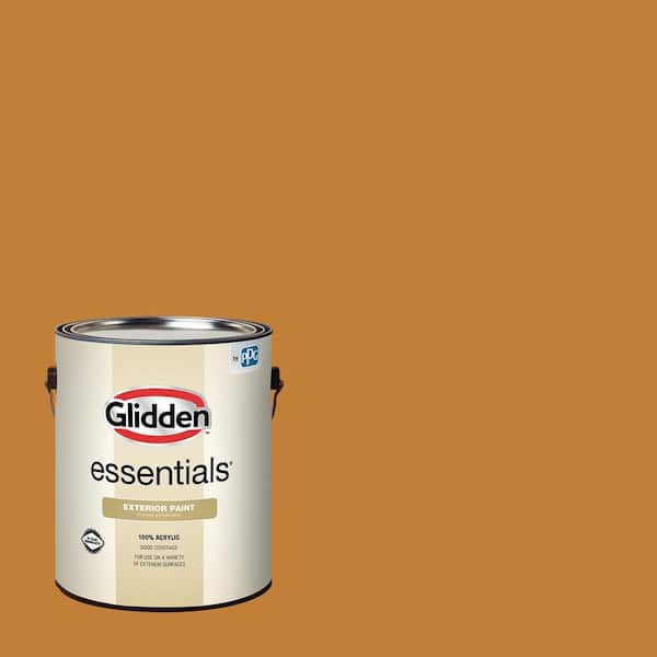 Glidden Essentials 1 gal. Ginger Beer PPG1202-7 Flat Exterior Paint