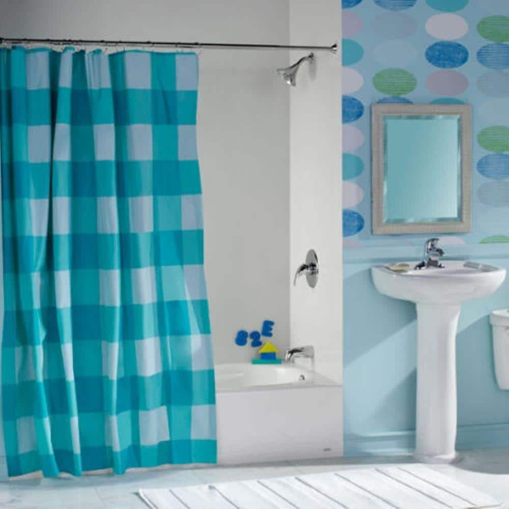 White 61'' Cast Iron Alcove Soaking Bathtub