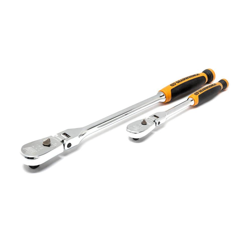 1/4 in. and 3/8 in. Drive 90-Tooth Dual Material Flex-Head Teardrop Ratchet Set (2-Piece) price history on PriceWatchPro