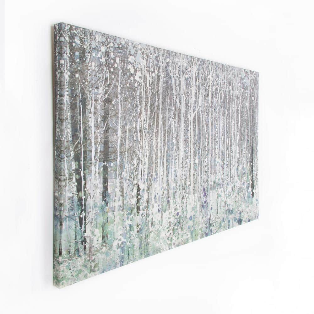Large Watercolor Woods Landscape Canvas Print