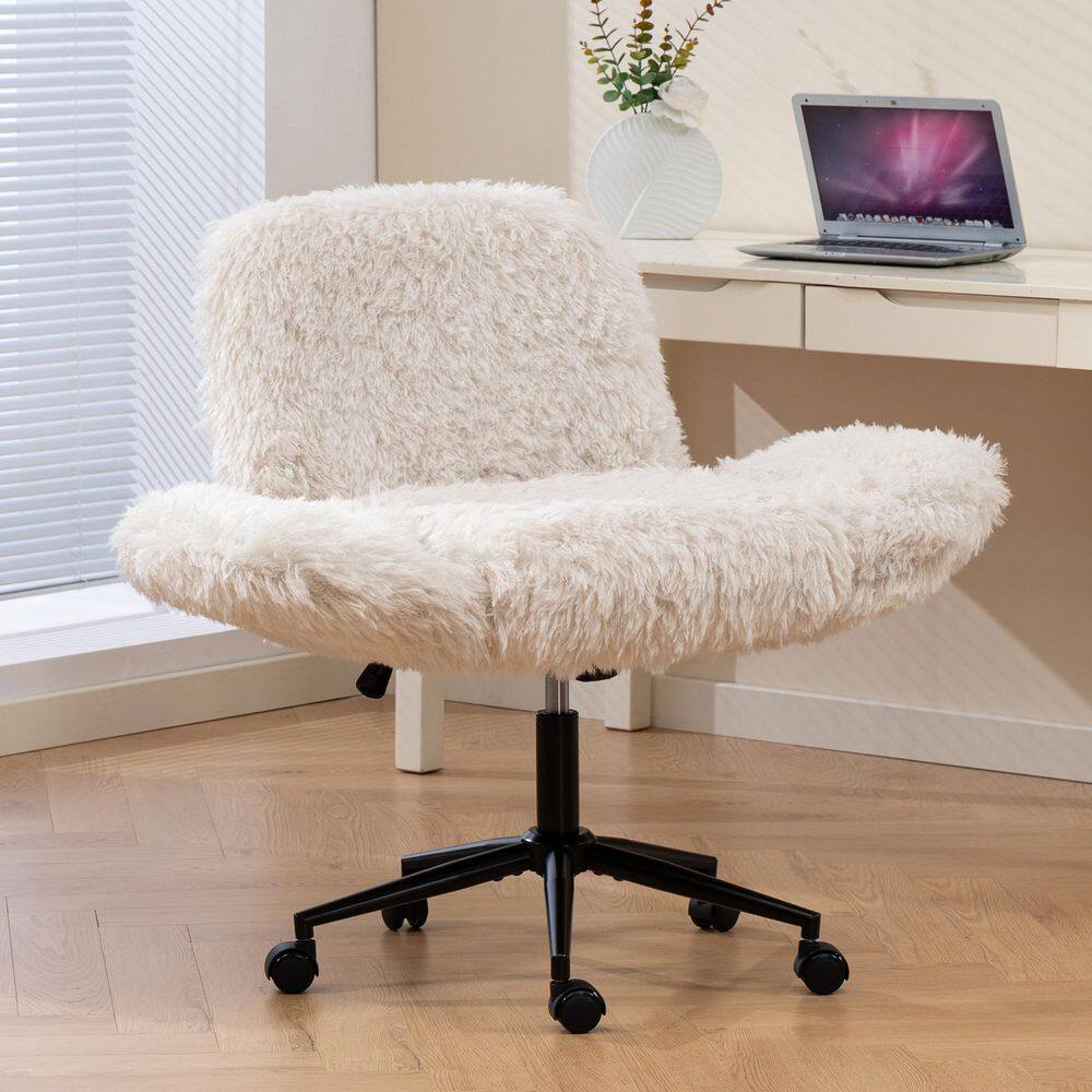 Chair with 5-Gear Adjustable Armrests and Wheels, Ergonomic Thickened Backrest Swivel Desk Chair w 40.55 in-Beige price history on PriceWatchPro