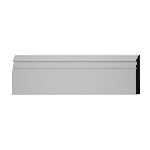 Ekena Millwork WM518 0.56 in. D x 5.25 in. W x 6 in. L Wood (Finger-Joint Pine) Baseboard Moulding Sample