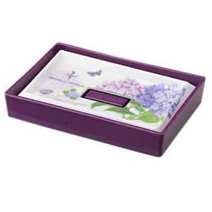 Soap Dish with Flower in Purple