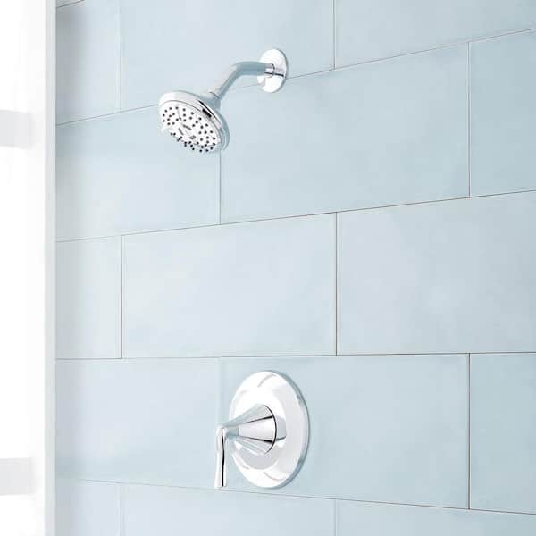 SIGNATURE HARDWARE Provincetown Single Handle 3-Spray Shower Faucet 1.8 GPM with No Additional Features in. Chrome