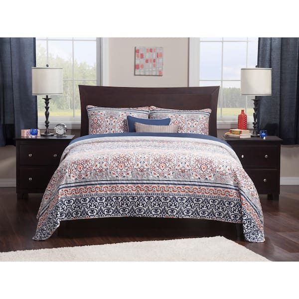 AFI Metro Espresso Queen Platform Bed with Open Foot Board