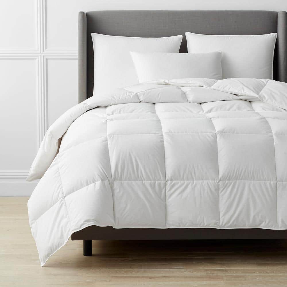 The Company Store Medium Warmth White Twin Down Comforter with Organic ...