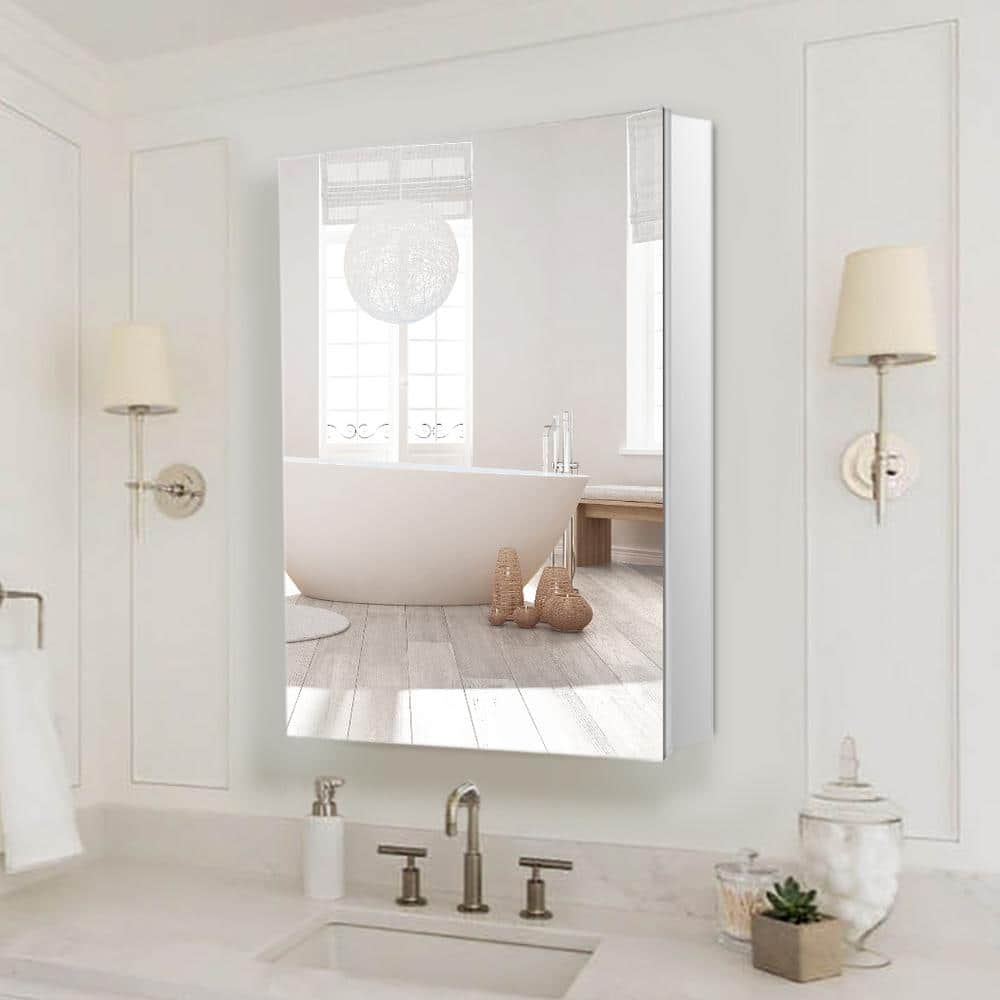 Andrea 24 in. W x 30 in. H Large Rectangular Recessed or Surface Mount ...