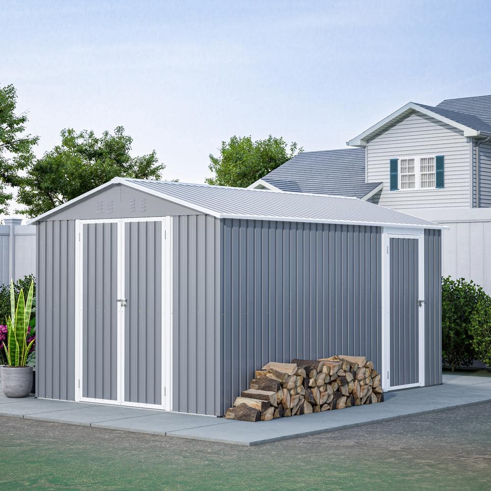 ToolCat 12 ft. W x 10 ft. D Metal Storage Shed with Window