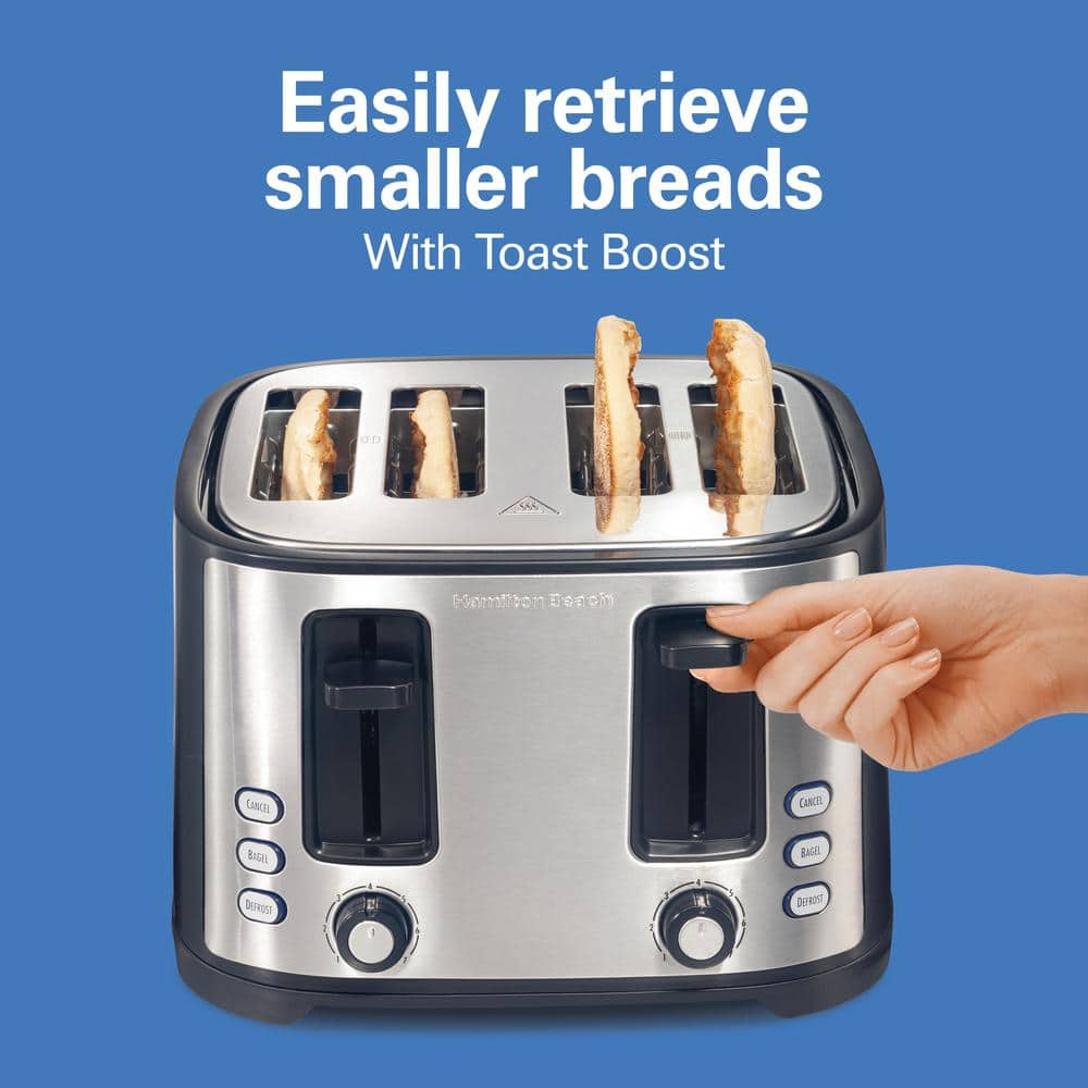 Stainless Steel 4-Slice Toaster with Extra-Wide Slots