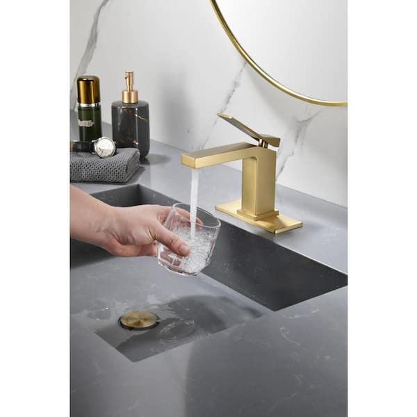 Tomfaucet 6 in. Solid Brass Single Hole Single Handle Bathroom