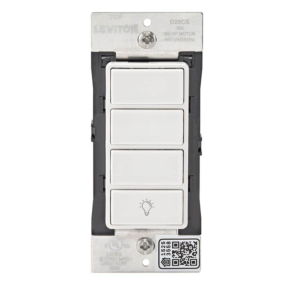 White Wi-Fi Smart Scene Controller Switch with Voice Control